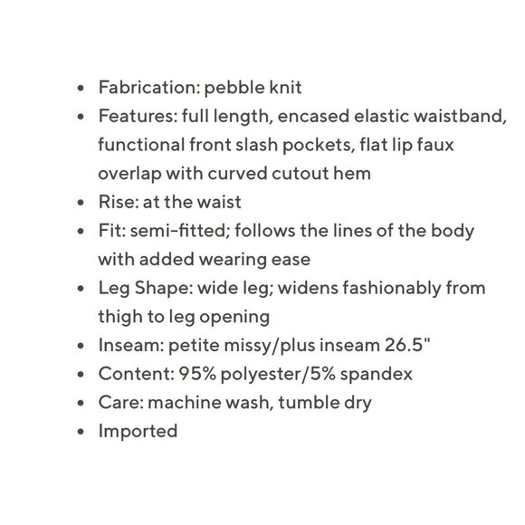 Isaac Mizrahi Live! Petite Pebble Knit Wide Leg Pants Size 2XP Khaki A575212 - Picture 2 of 3